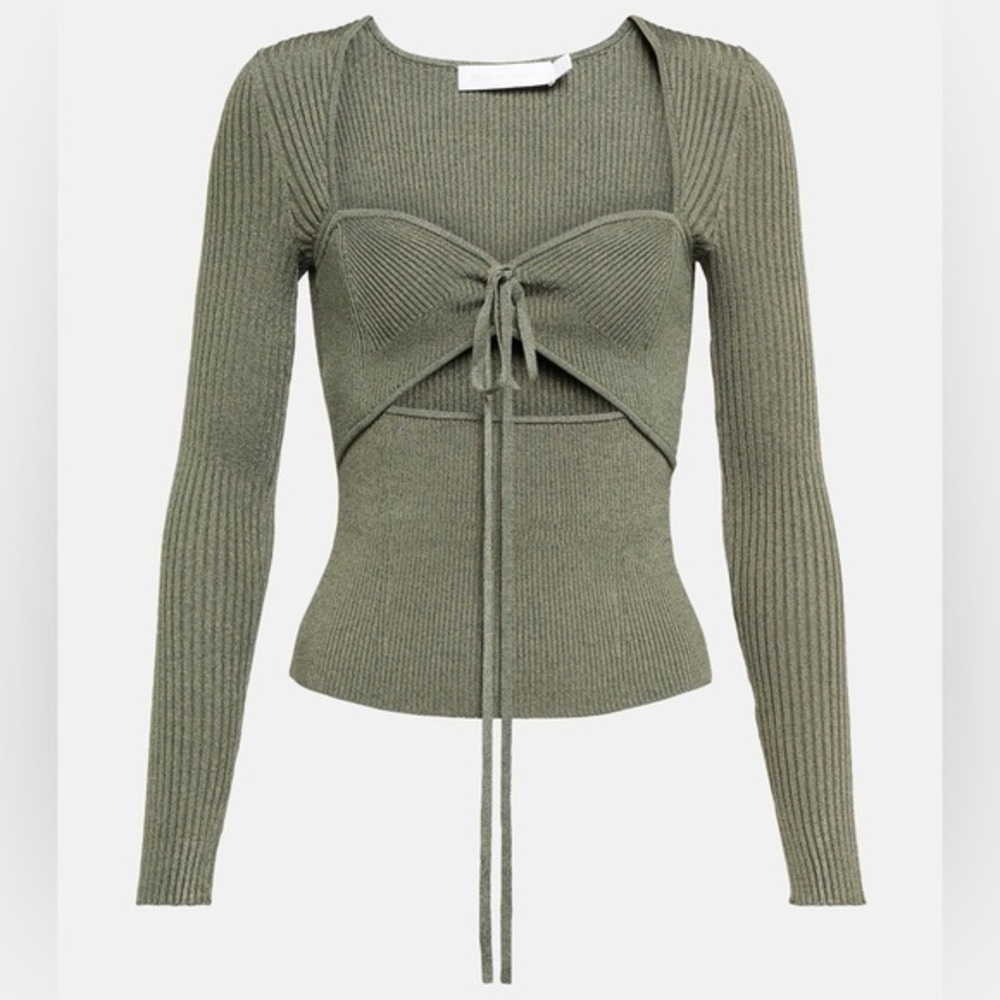 Jonathan Simkhai Alexia Ribbed knit Top NWT